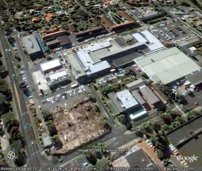 Modern Day Howard Centre viewed from Google Earth