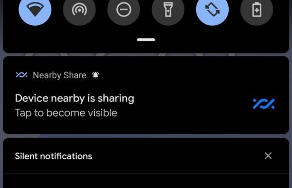 Nearby Sharing notification