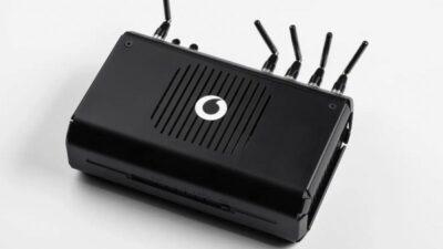 Black box that looks much like a router, with 5 small antennas protruding from the side