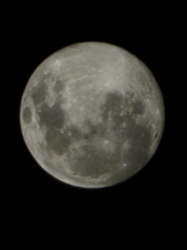Close up view of the moon