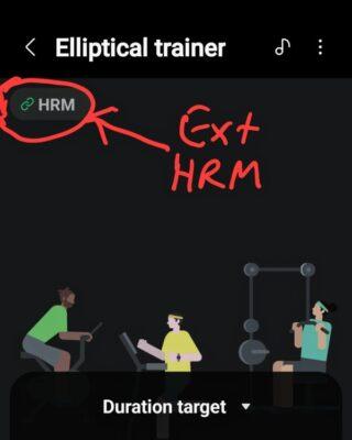 Symbol indicated external HRM device is active