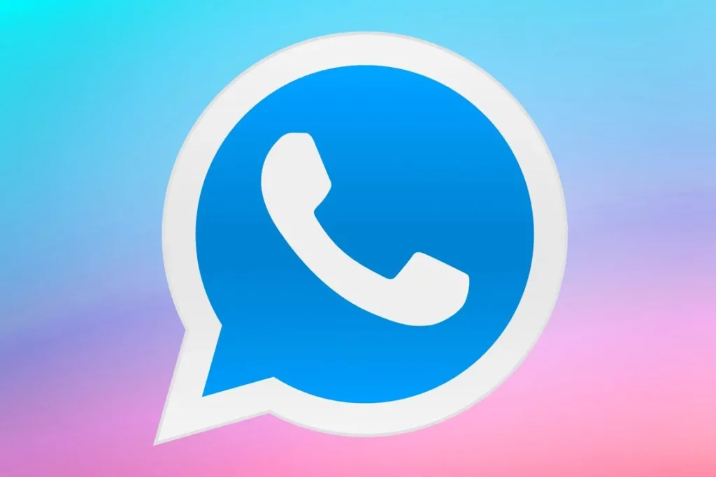 Round blue logo with a thick white border, and a V-shaped teardrop at the bottom left. In the centre of the blue circle is a while outline of an old phone handle.