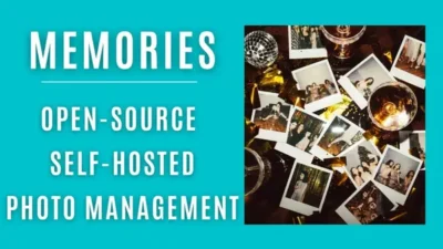 Memories open-source selfhosted photo management with an image showing a whole lot of polaroid style photos scattered on a table