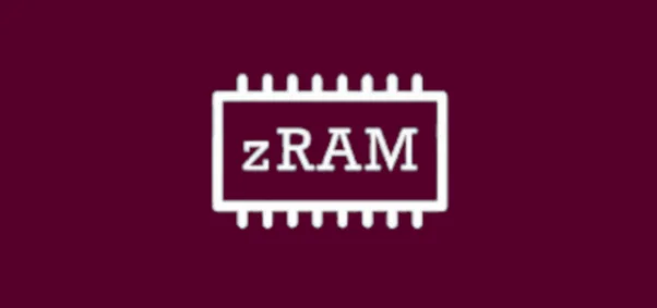 Shows cartoon outline of an integrated circuit chip with letters inside zRAM.