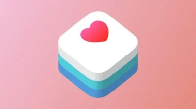 Square object with rounded corners. It is divided into layers with white at the top, cyan in the middle layer, and blue at the bottom later. In tyhe centre of the top white later, is a red heart symbol.