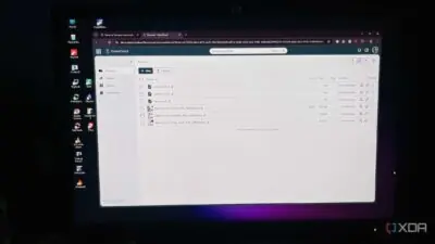 Screenshot of OpenCloud interface displaying personal files with options to upload, view details, and manage files on a dark screen.