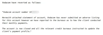 Vodacom response to NFO Aug 2025