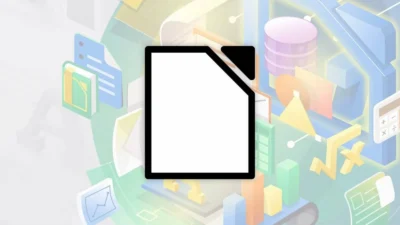 A blank document icon surrounded by colorful abstract representations of charts, files, and data elements.